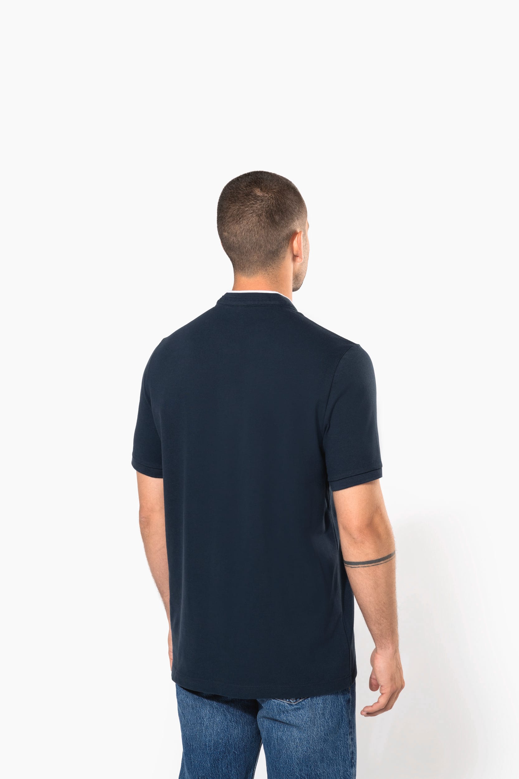 Polo com gola à padre de homem de manga curta