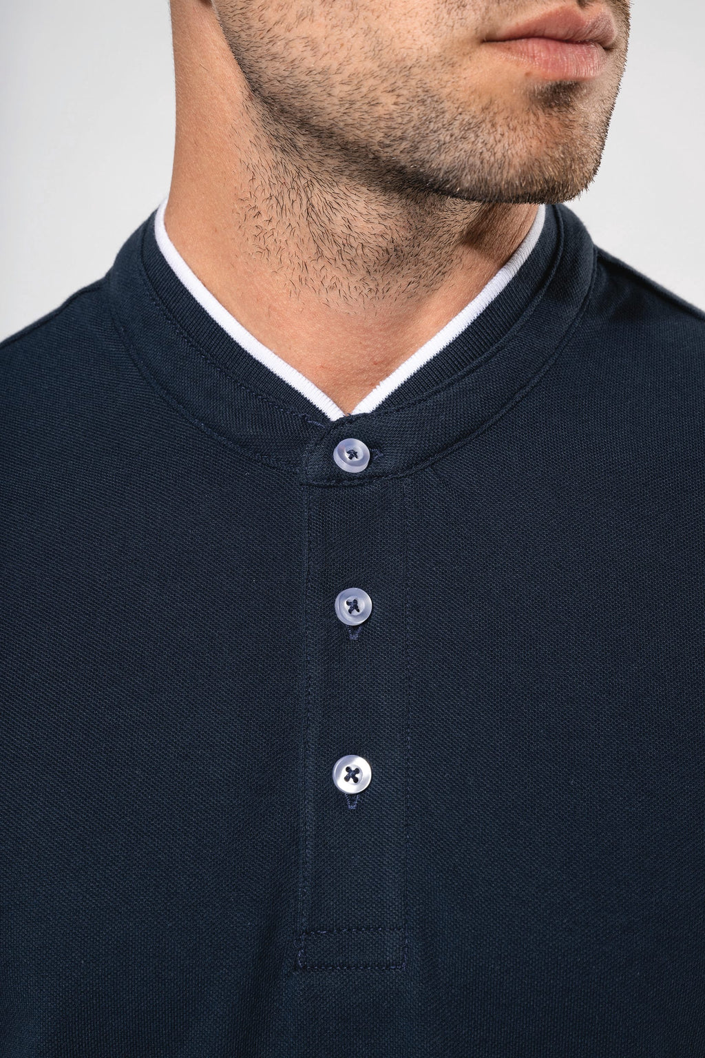 Polo com gola à padre de homem de manga curta