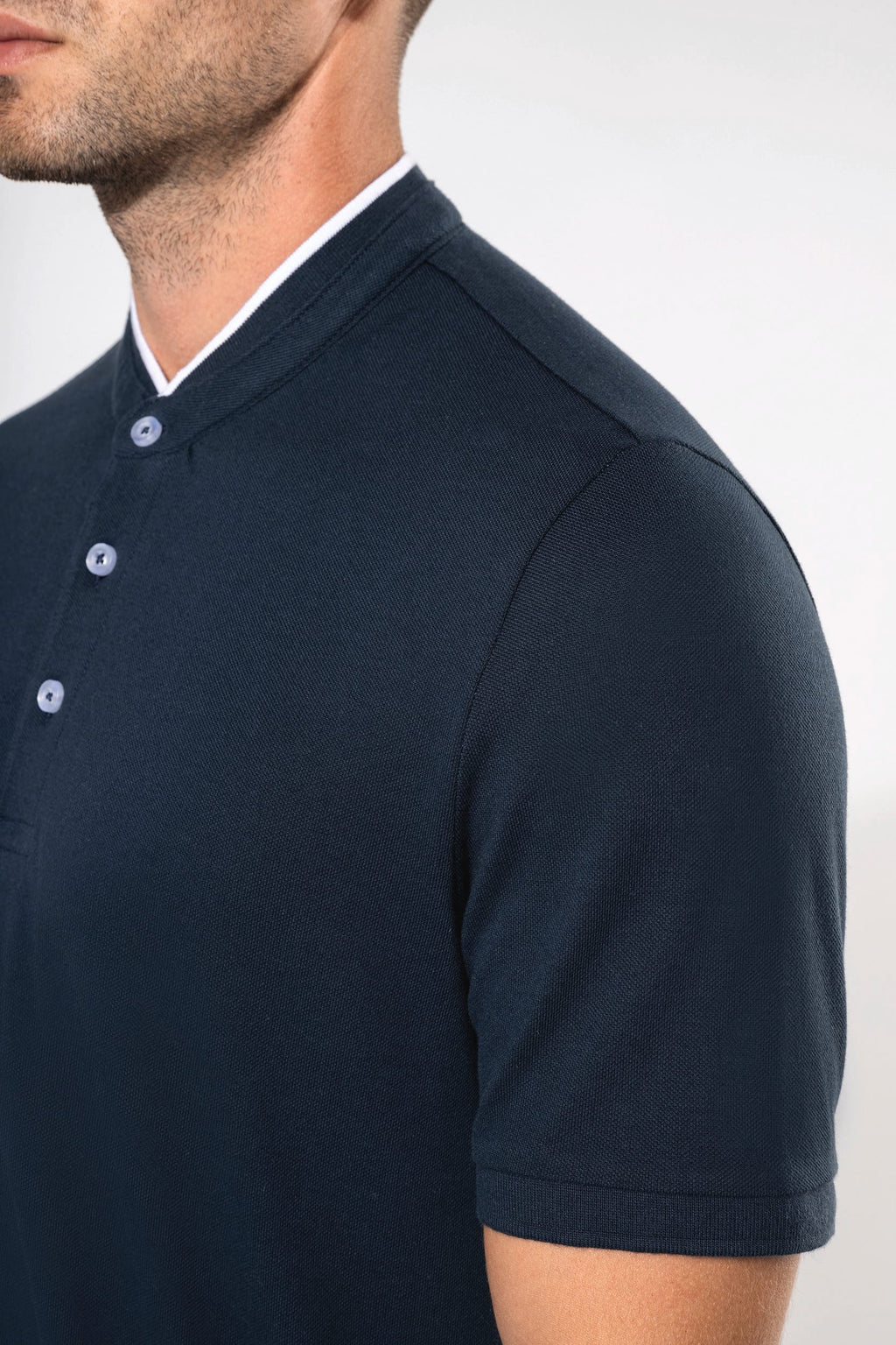 Polo com gola à padre de homem de manga curta