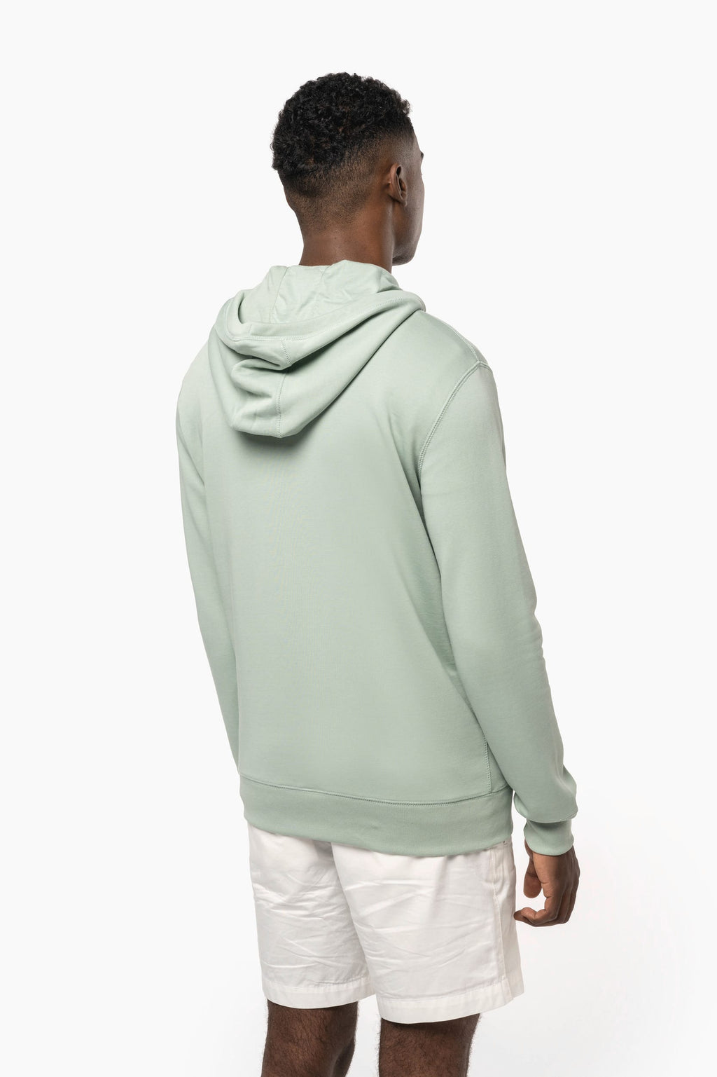 Sweatshirt com fecho e capuz sustentável unissexo