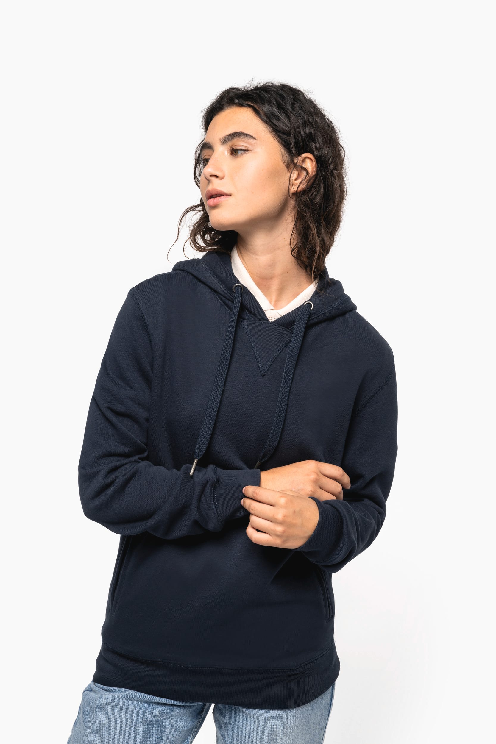 Sweatshirt com capuz sustentável unissexo