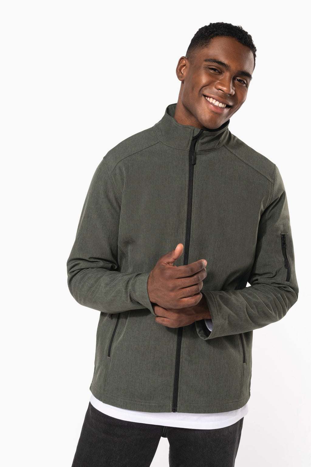 Casaco softshell de homem - Cinzento mesclado