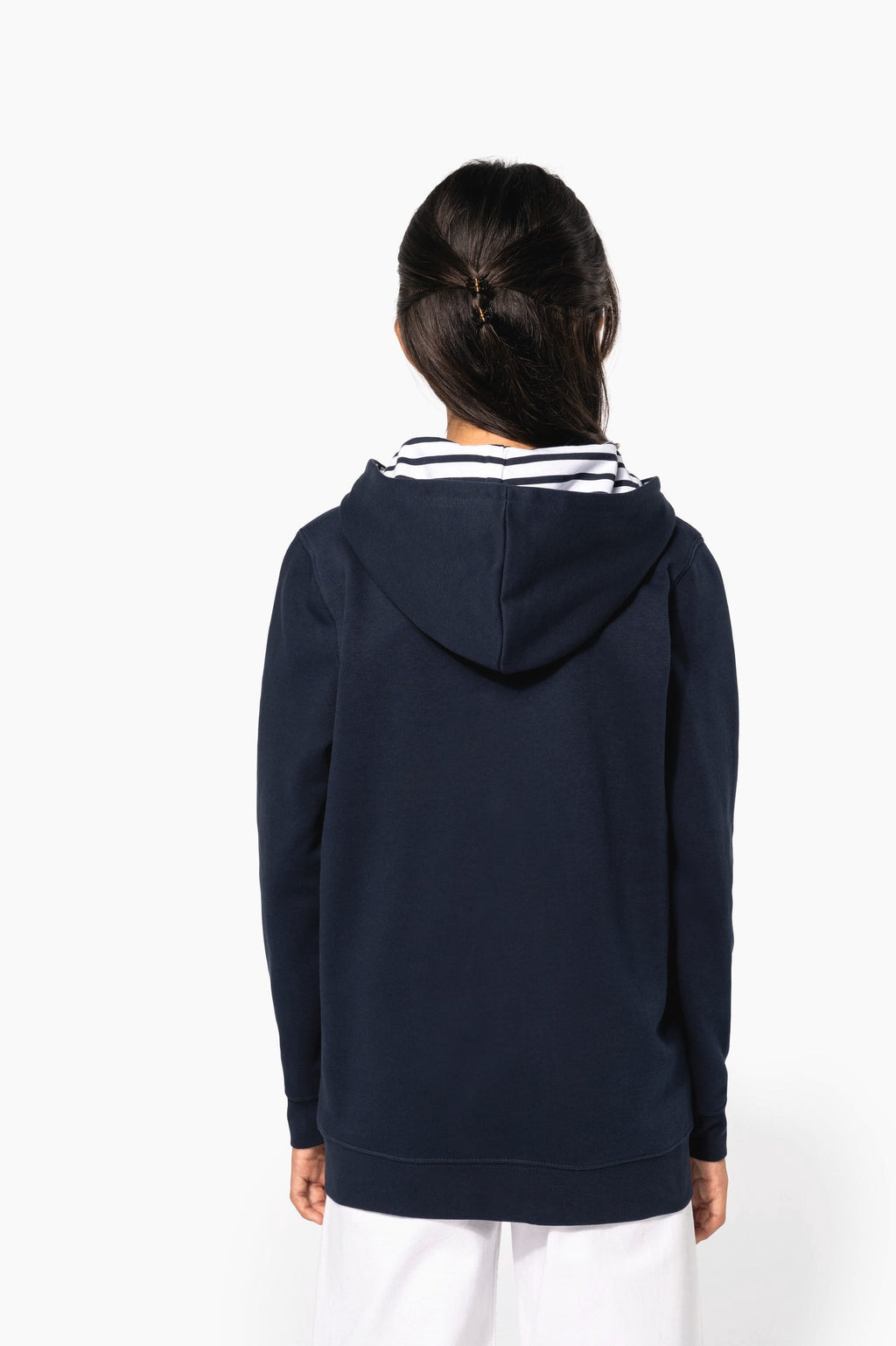 Sweatshirt com capuz em contraste estampado de criança