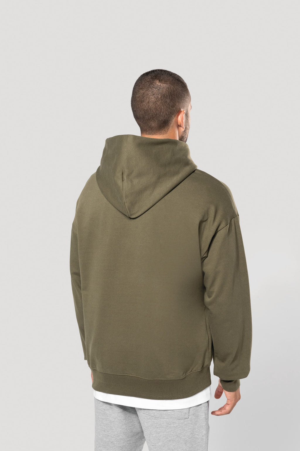 Sweatshirt oversize cardada com capuz unissexo
