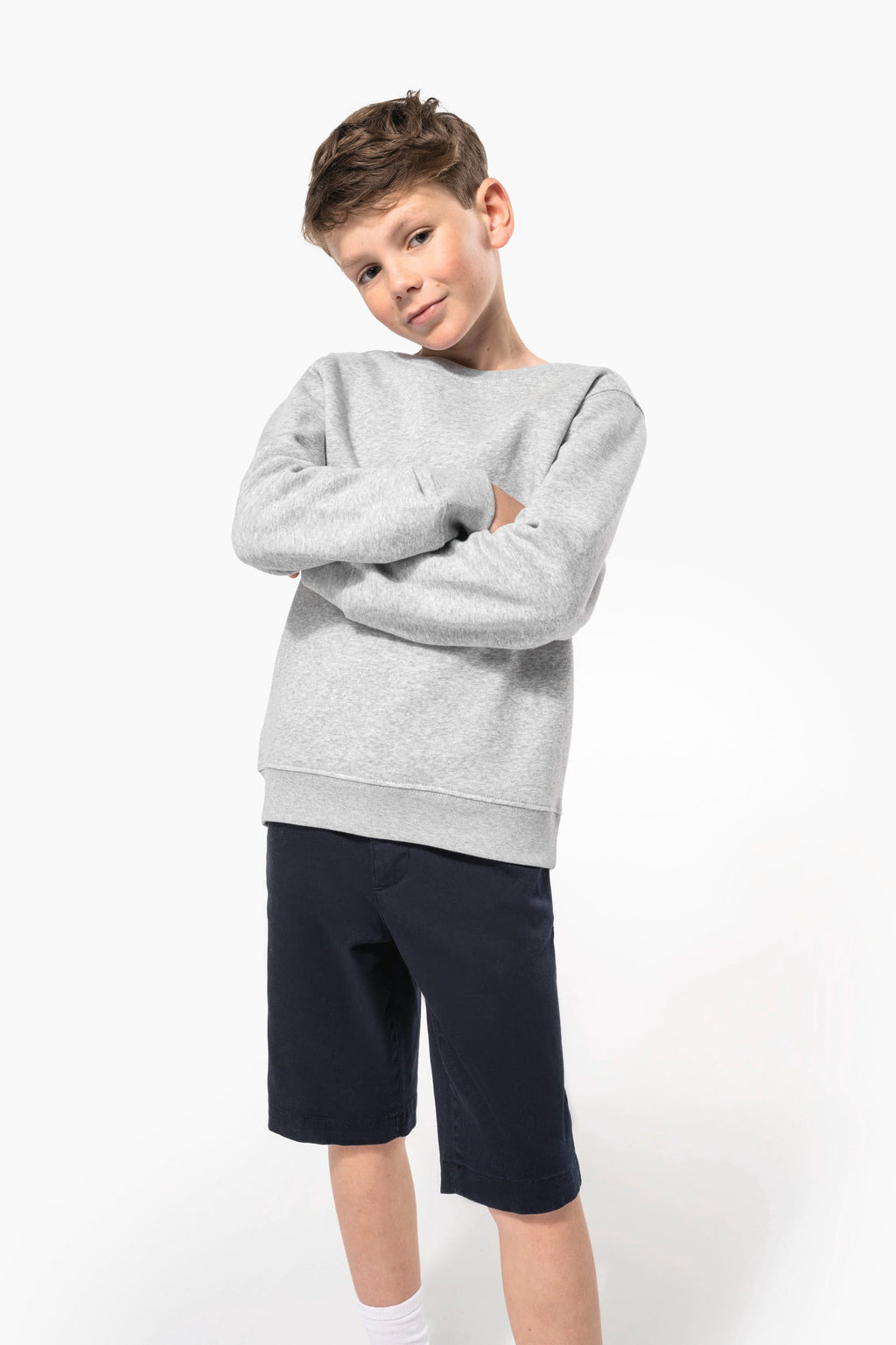 Sweatshirt decote redondo de criança