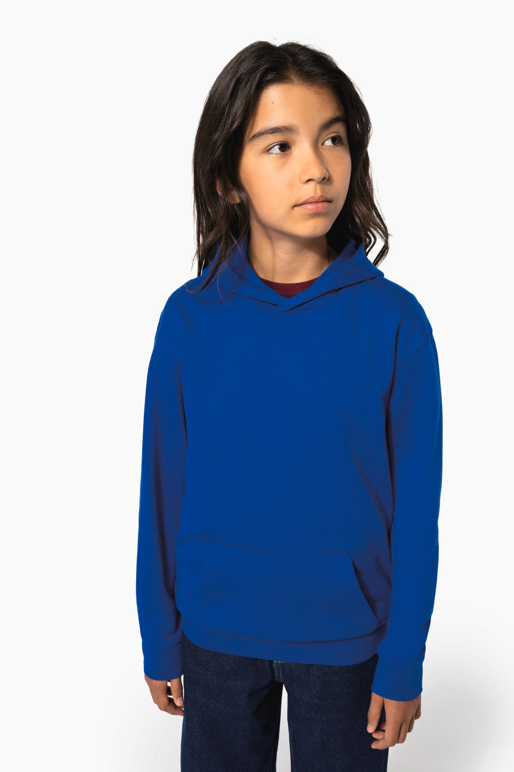 Sweatshirt reciclada com capuz criança - Preto
