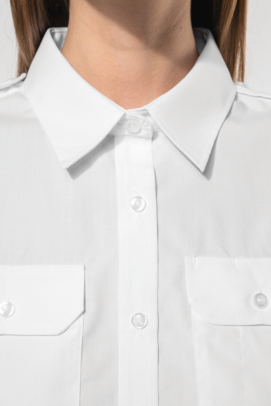 Camisa piloto de senhora de manga curta
