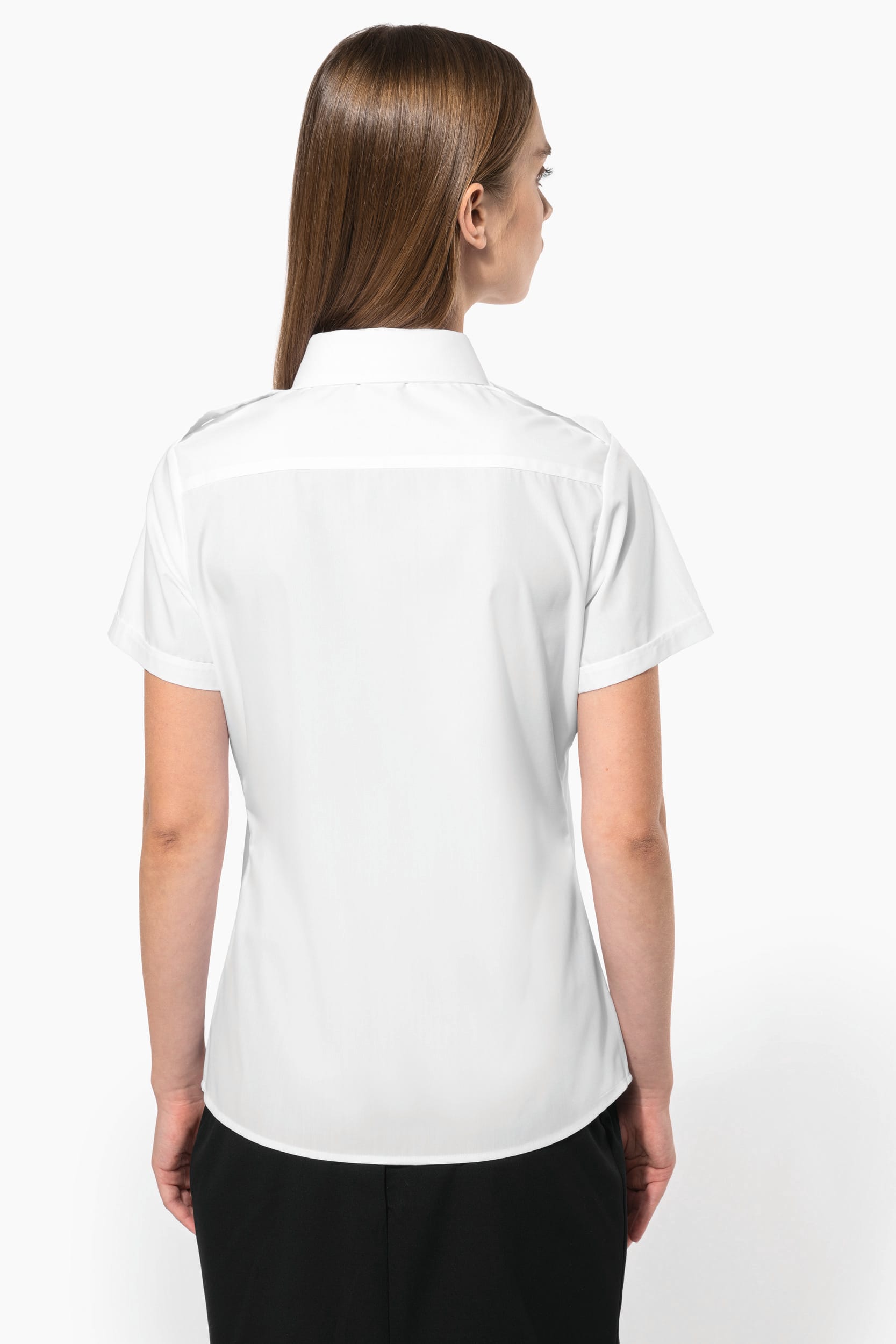 Camisa piloto de senhora de manga curta