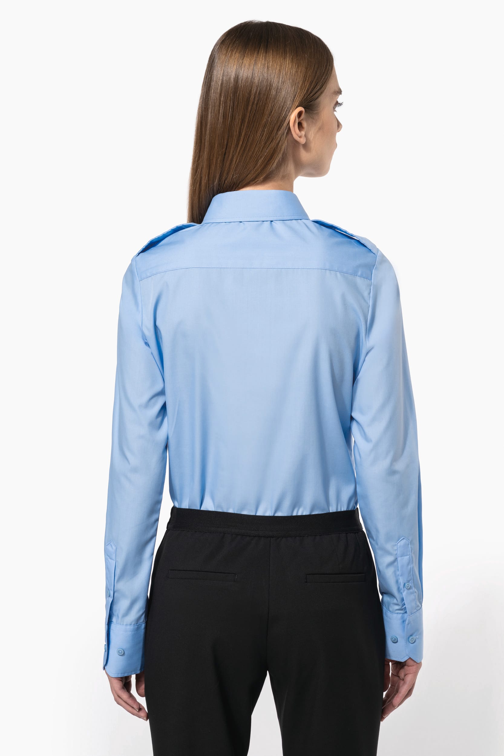 Camisa piloto de senhora de manga comprida