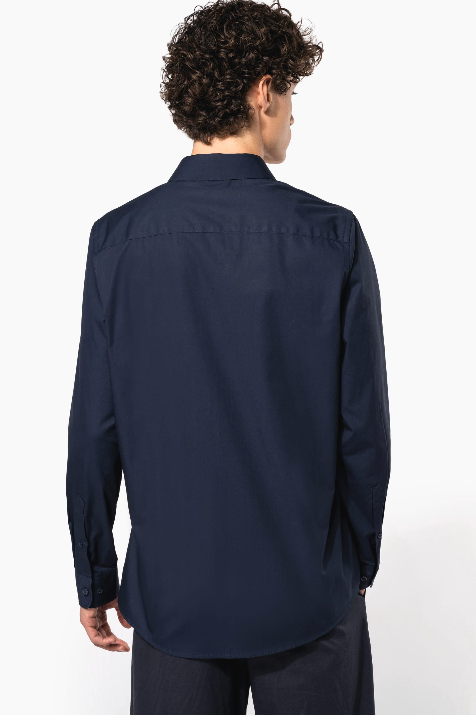 Camisa de homem em popeline de manga comprida