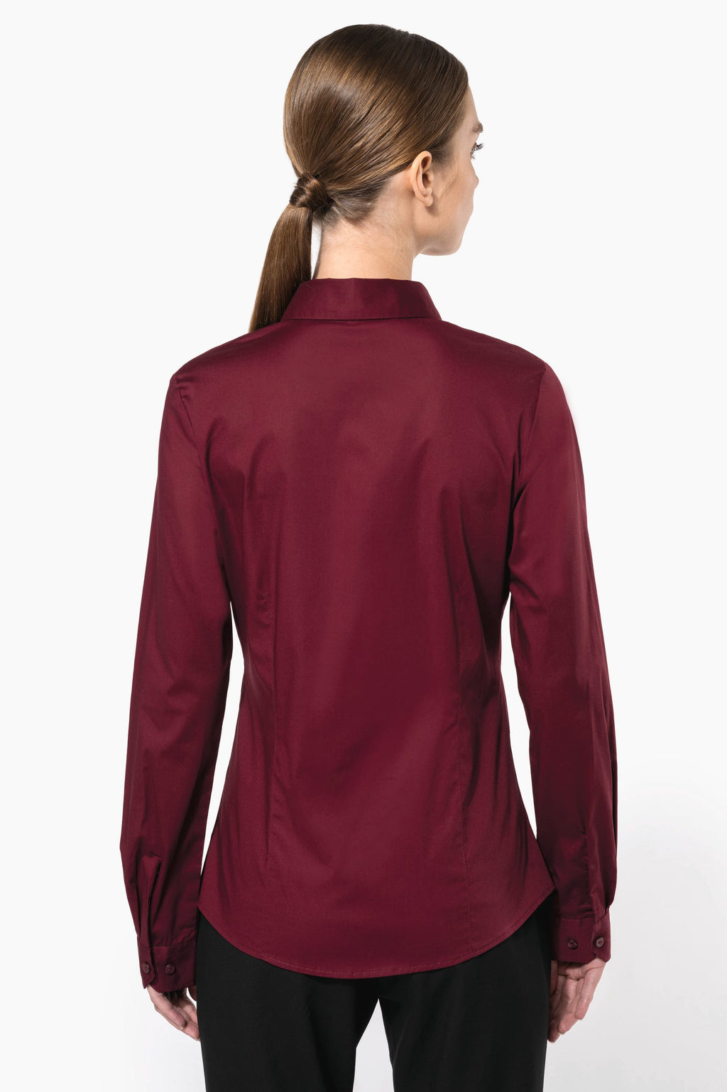 Camisa de senhora manga comprida com Stretch