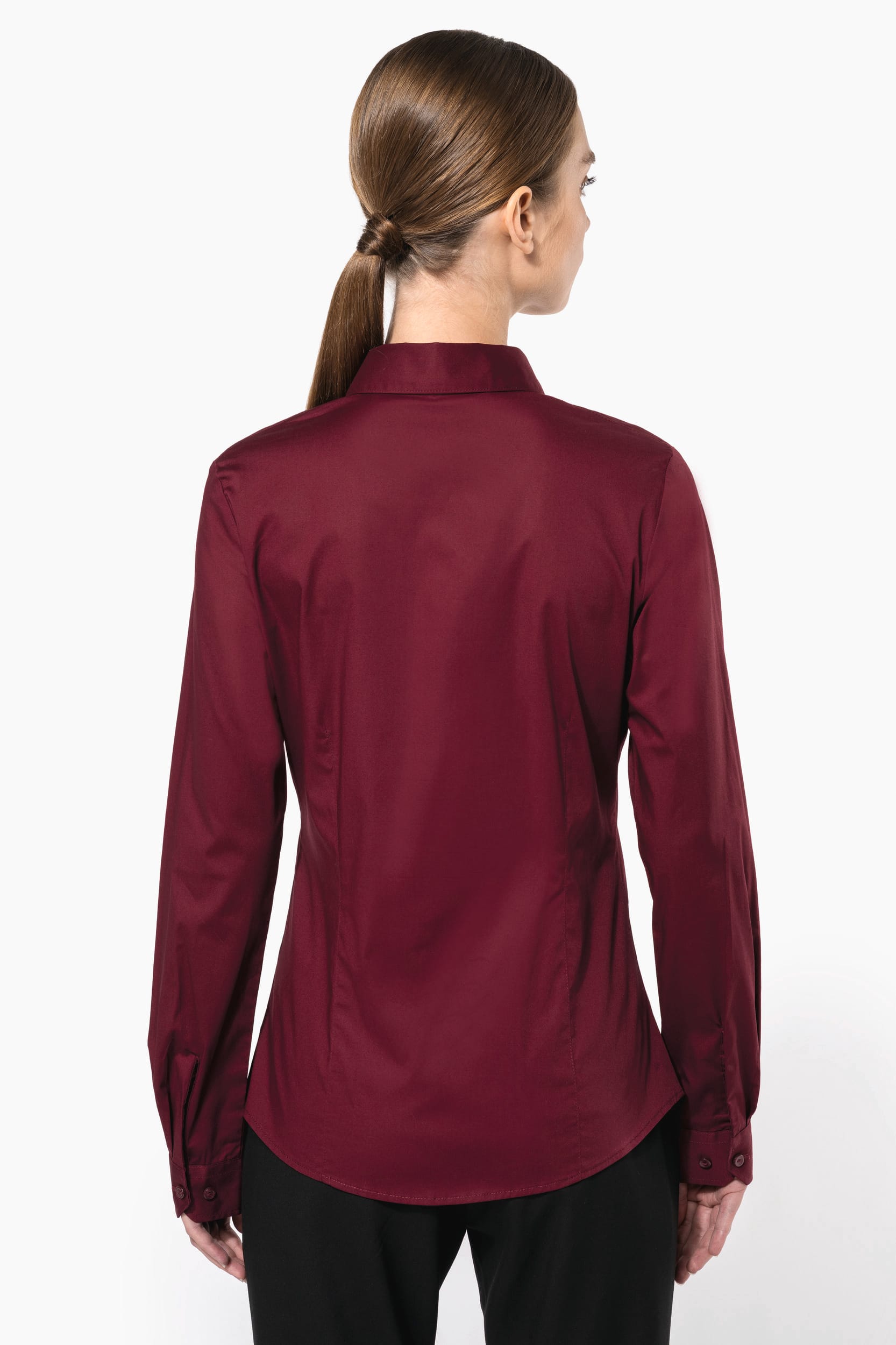 Camisa de senhora manga comprida com Stretch