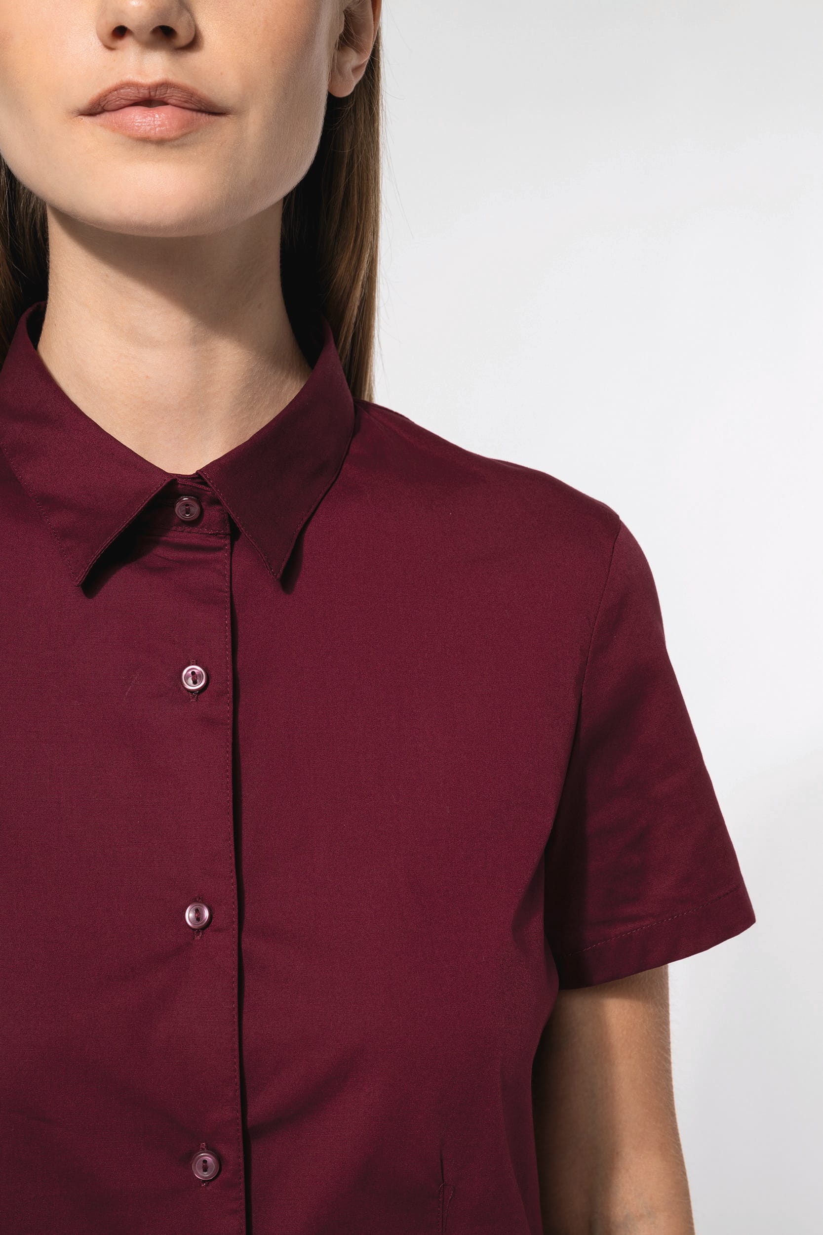 Camisa de senhora manga curta com Stretch