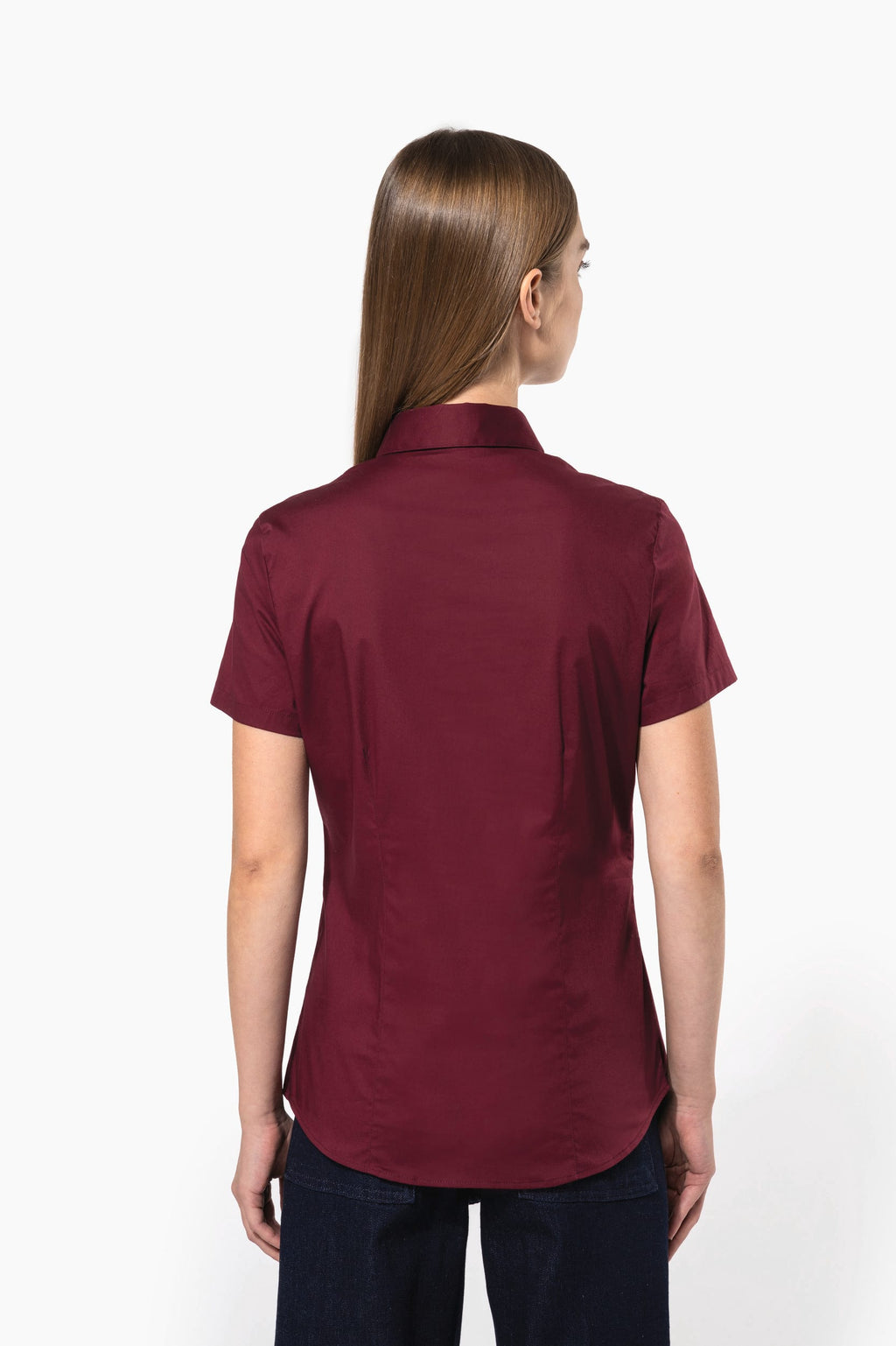 Camisa de senhora manga curta com Stretch
