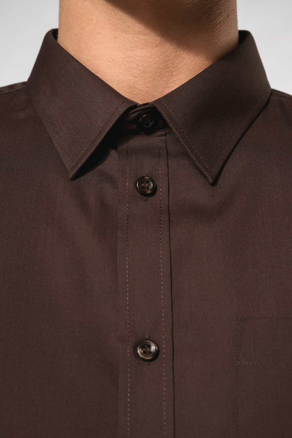 Camisa popeline poliéster / algodão de tratamento fácil