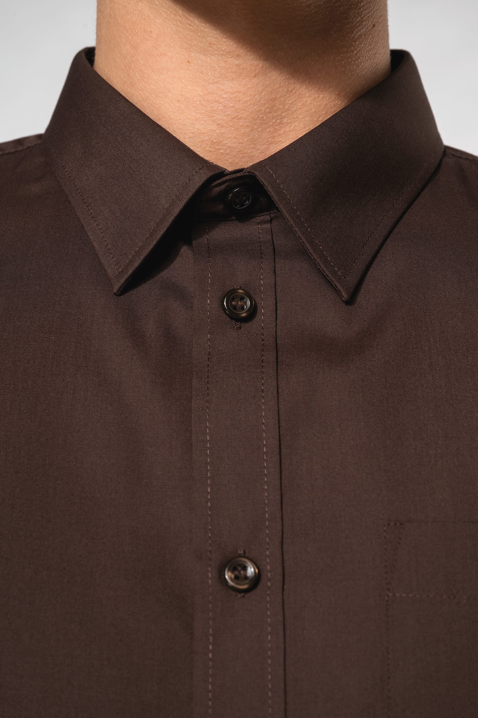 Camisa popeline poliéster / algodão de tratamento fácil