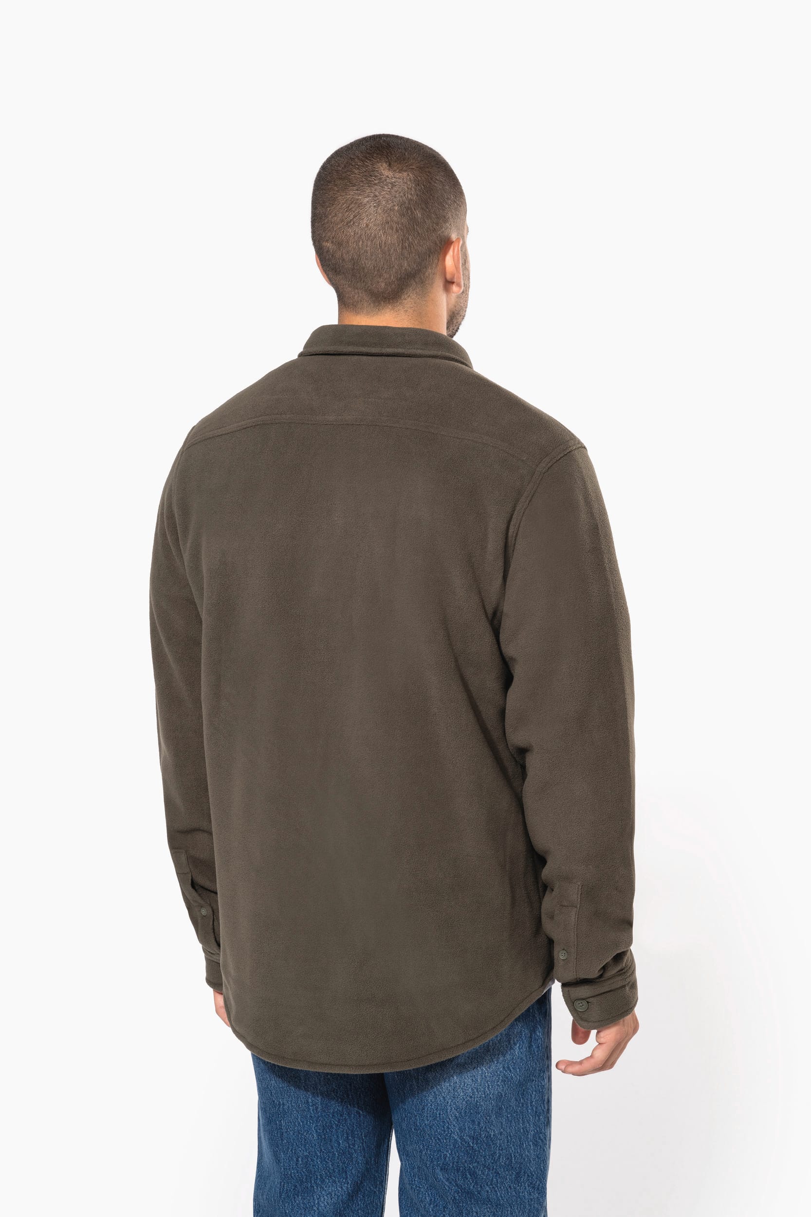 Camisa polar com forro em sherpa
