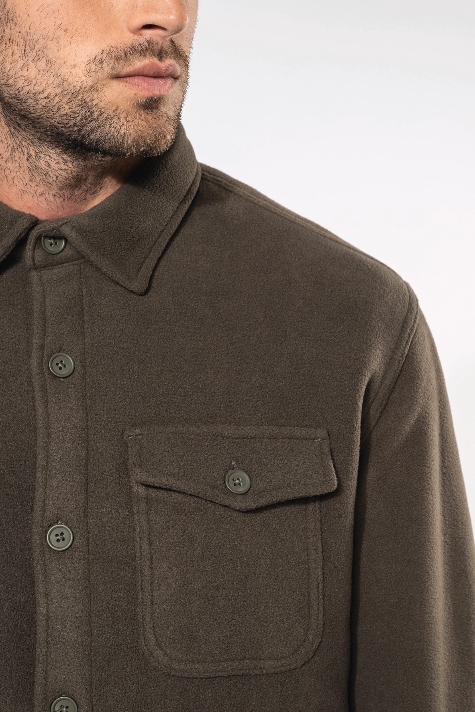 Camisa polar com forro em sherpa