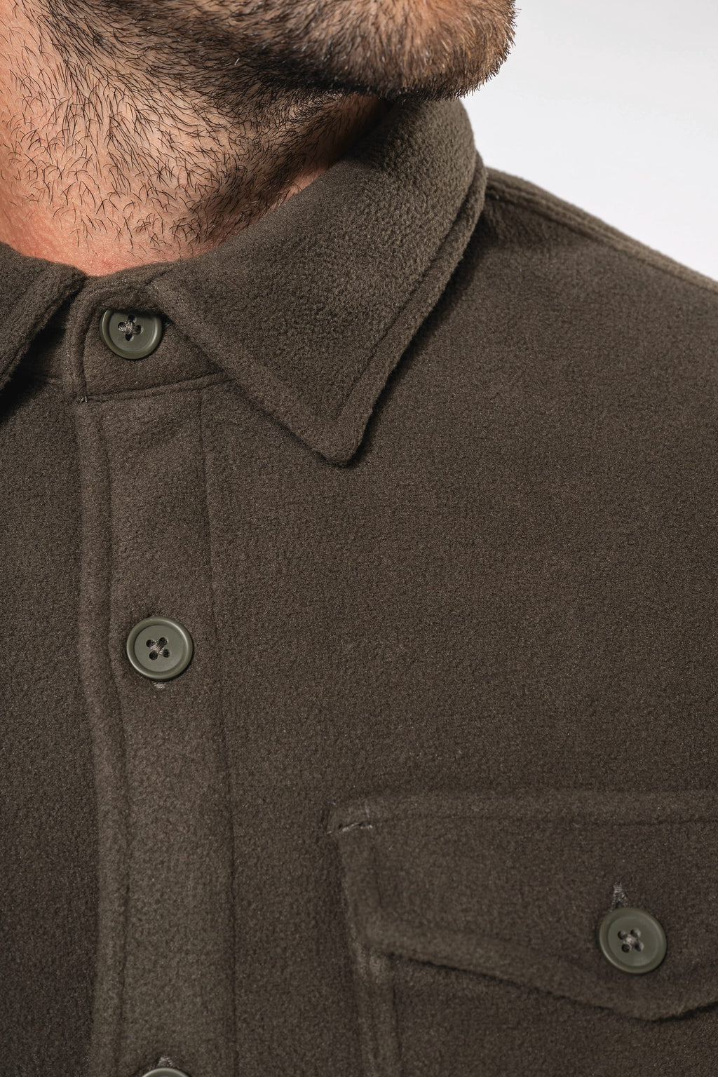 Camisa polar com forro em sherpa