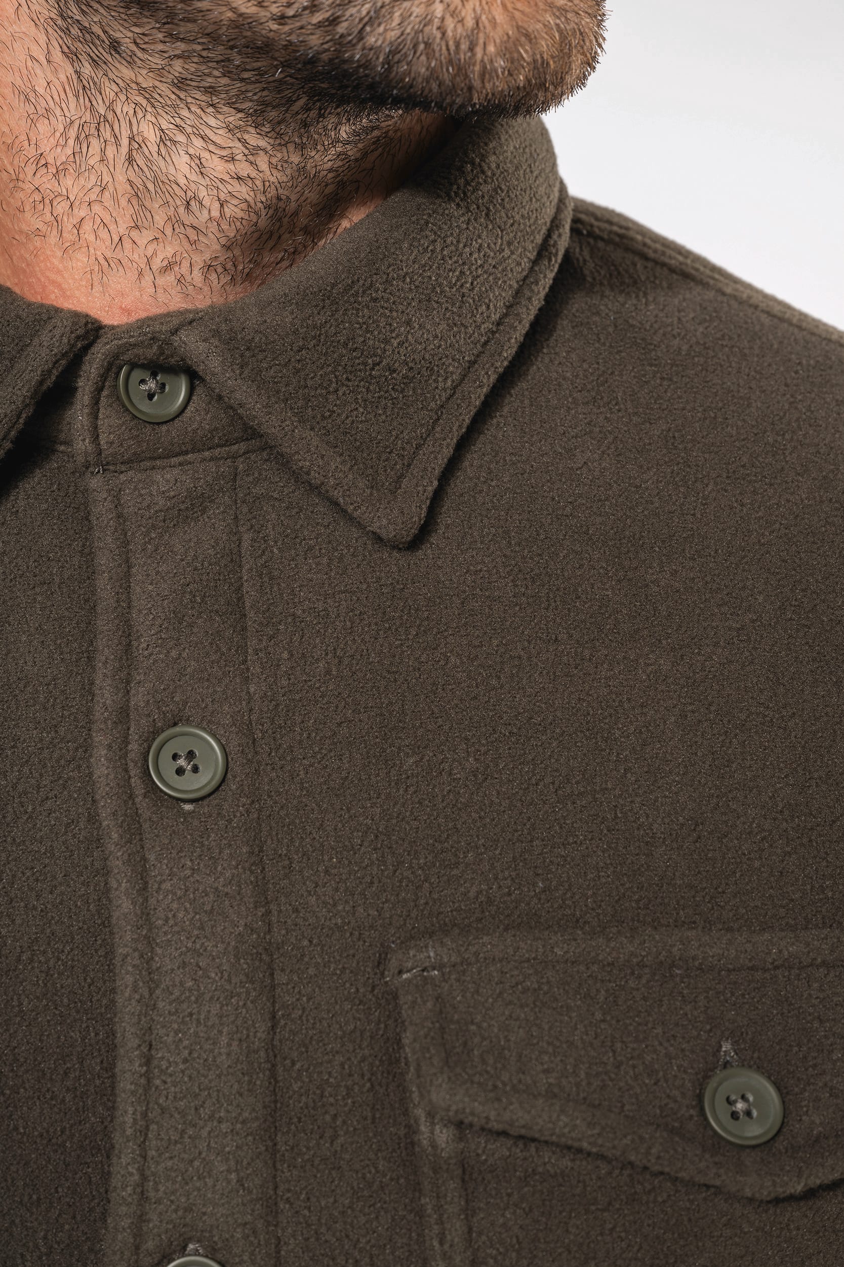 Camisa polar com forro em sherpa