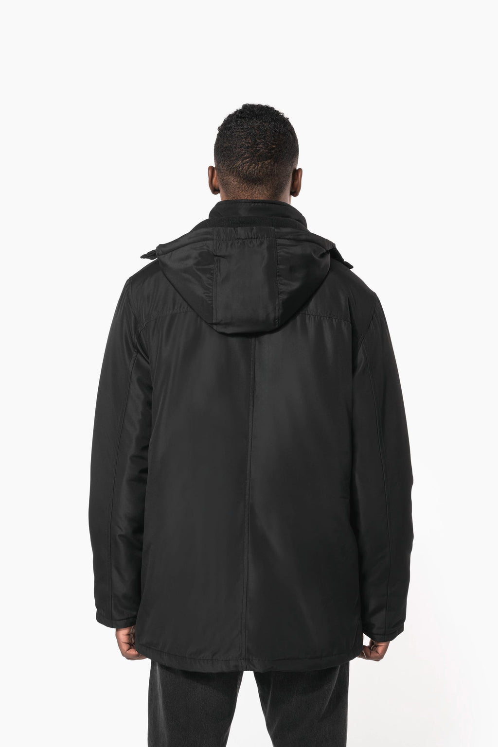 Parka com capuz amovível