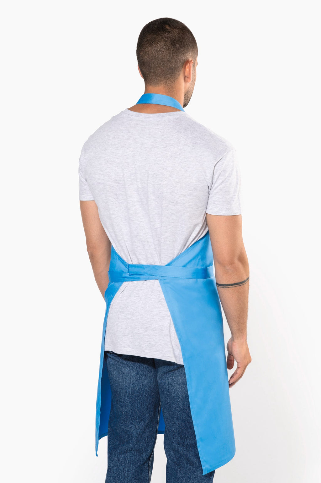 Avental poliéster/algodão sem bolso