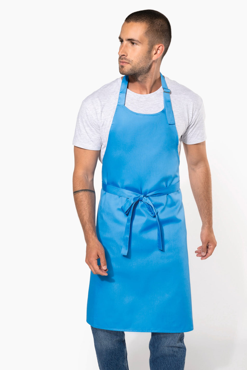 Avental poliéster/algodão sem bolso