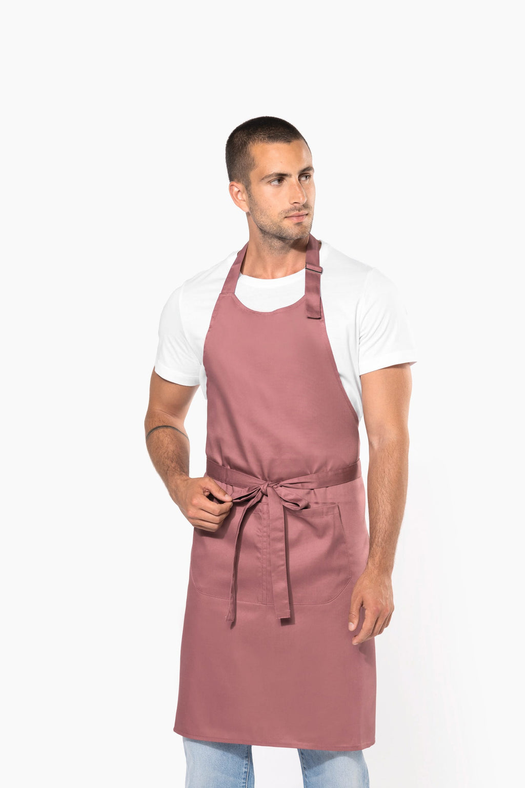 Avental poliéster/algodão com bolso