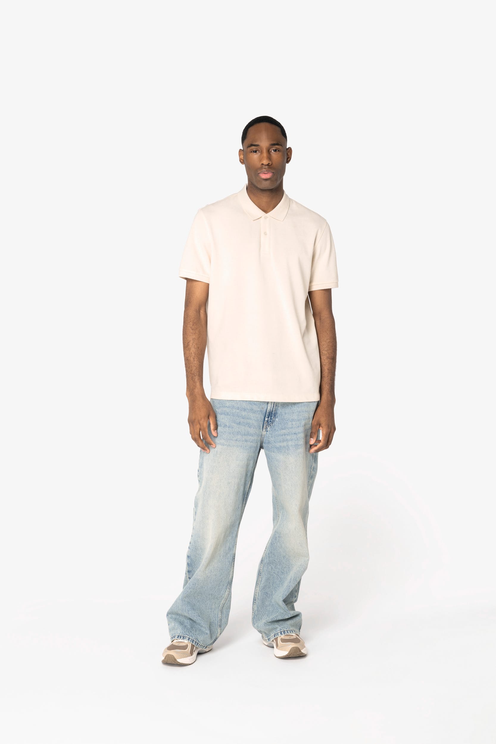 Polo sustentável em malha piqué de homem