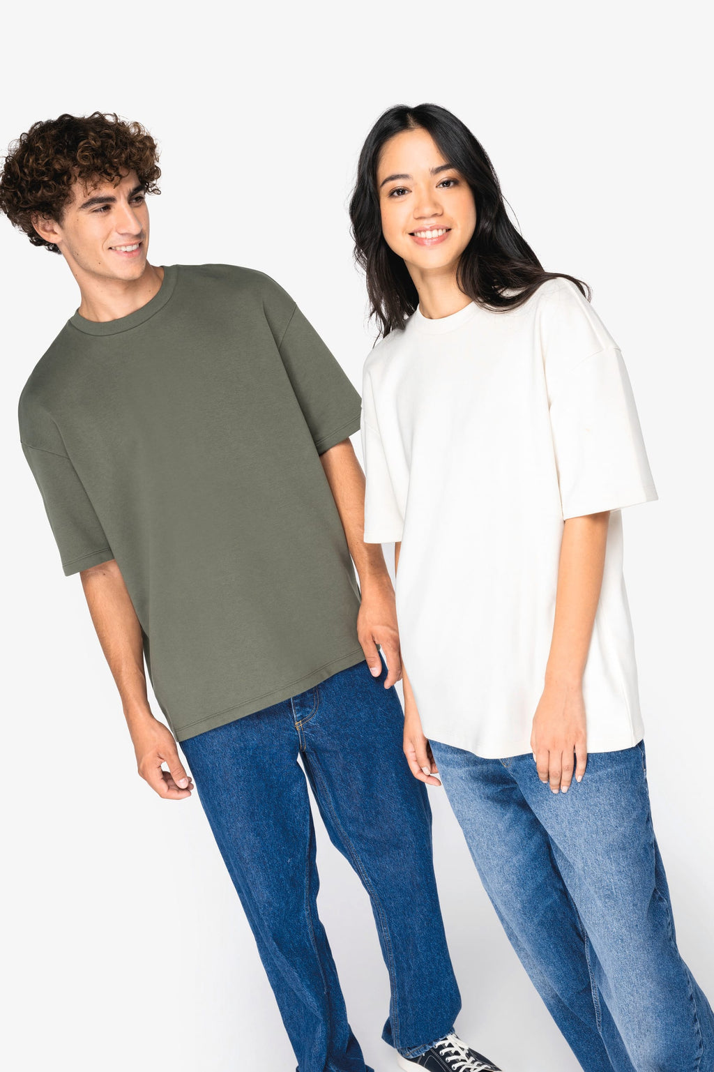 T-shirt sustentável oversize French Terry unissexo - Preto