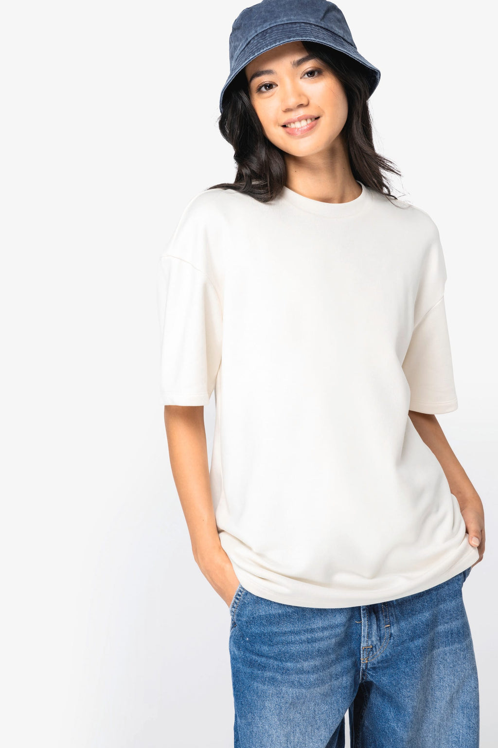T-shirt sustentável oversize French Terry unissexo