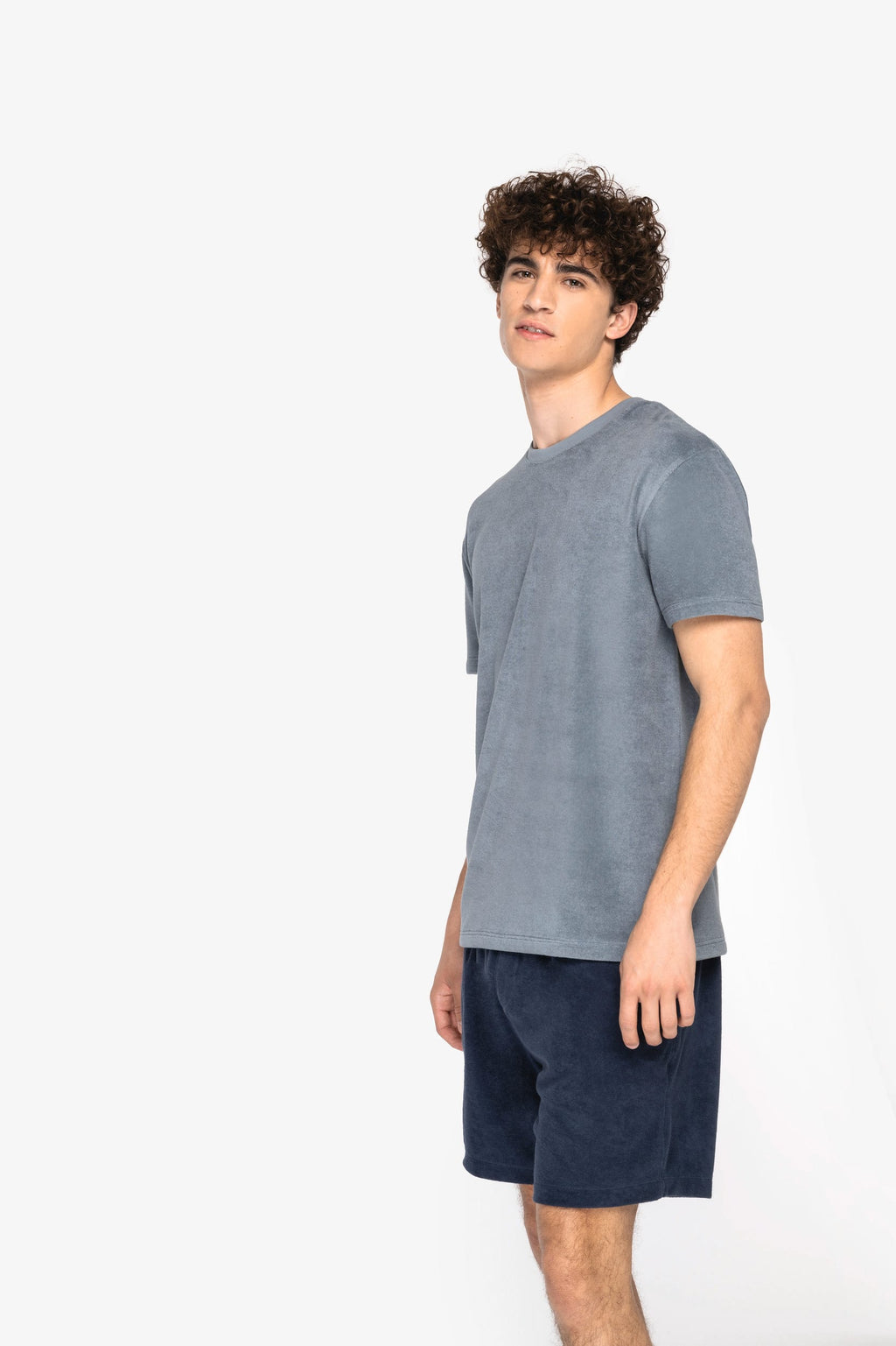 T-shirt sustentável em malha turca de homem