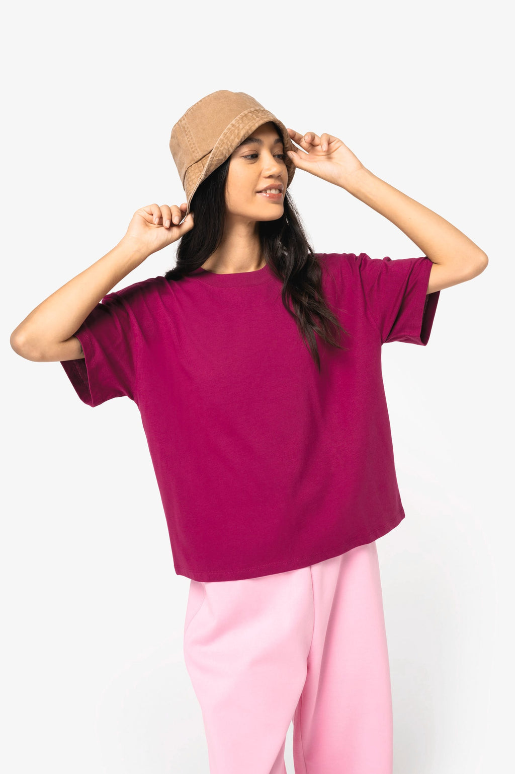T-shirt sustentável oversize de senhora