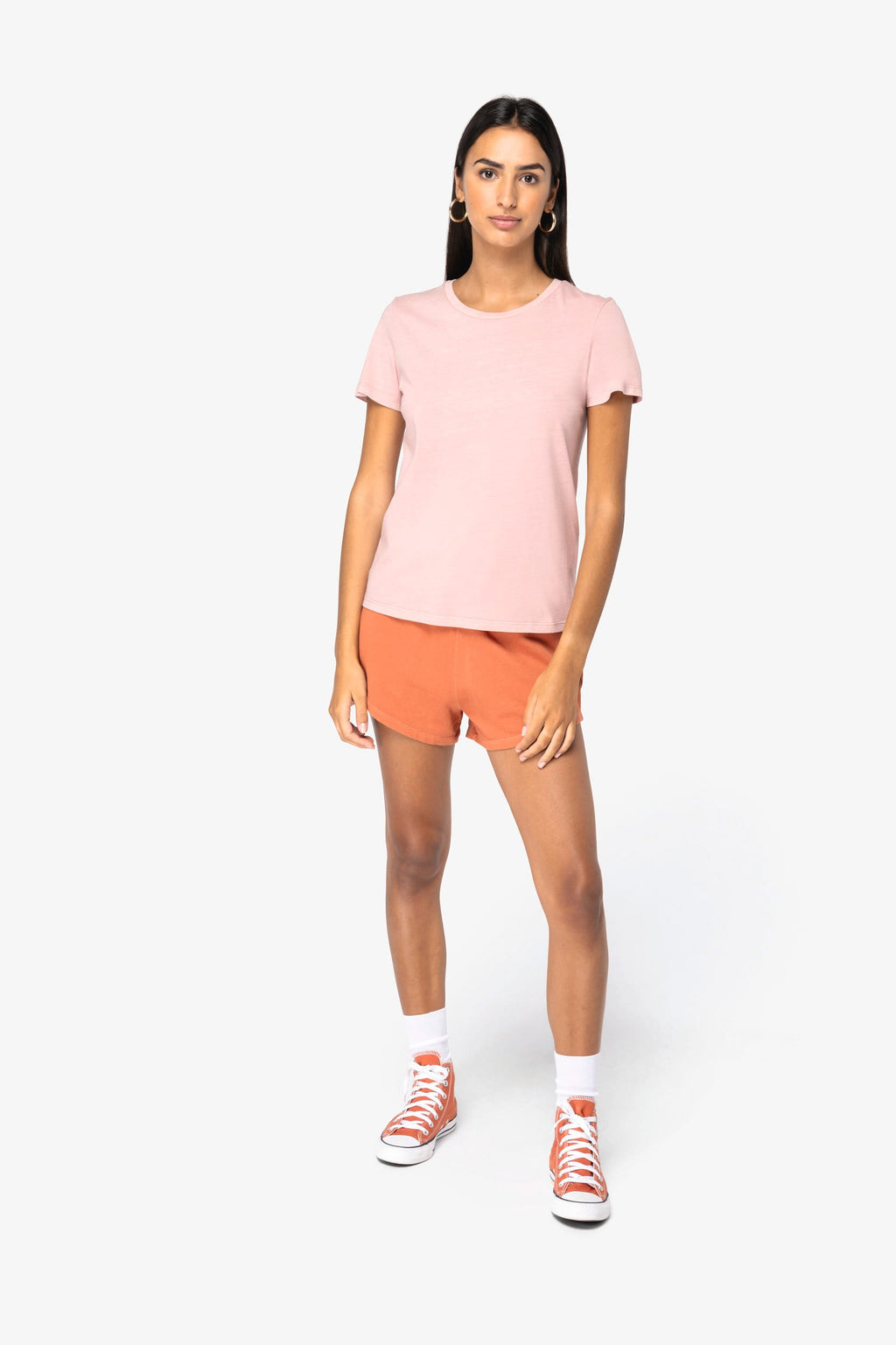 T-shirt sustentável com aspecto lavado de senhora