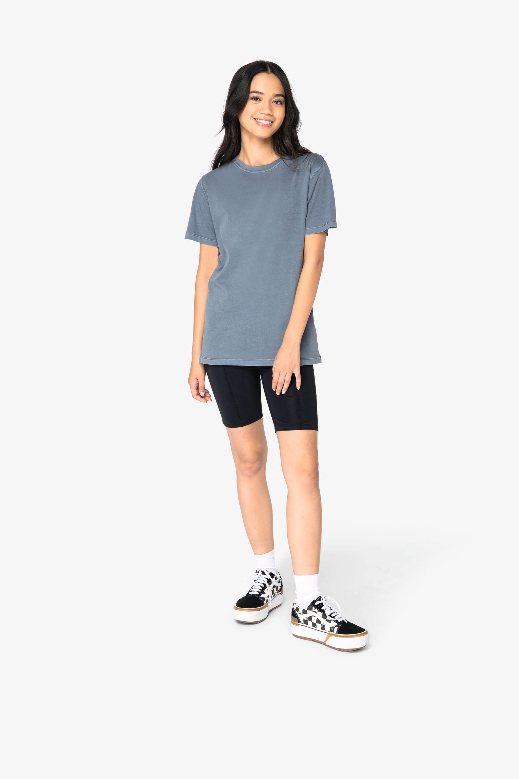 T-shirt com aspecto lavado de senhora