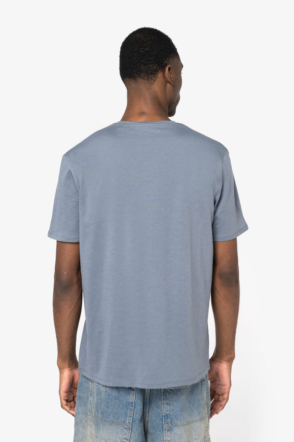 T-shirt sustentável slub sem acabamento de homem
