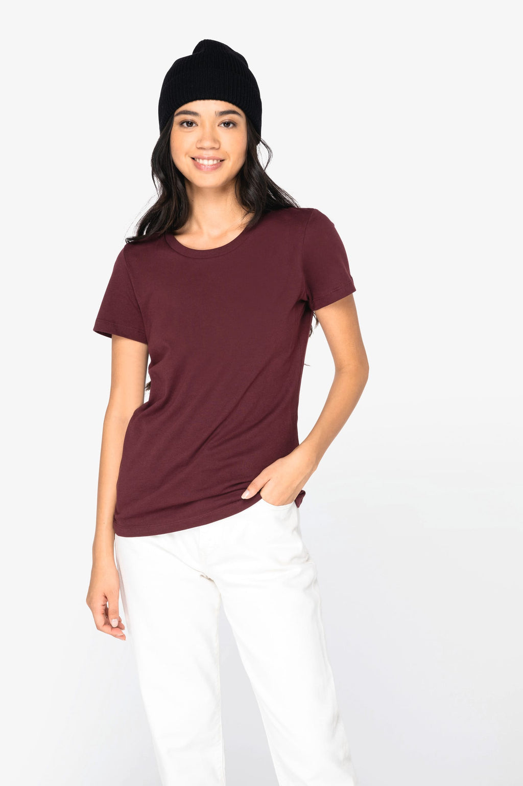 T-shirt sustentável de senhora