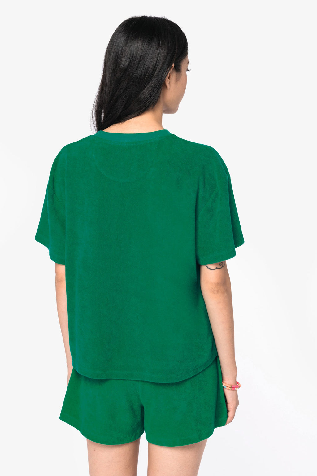 T-shirt sustentável em malha turca de senhora