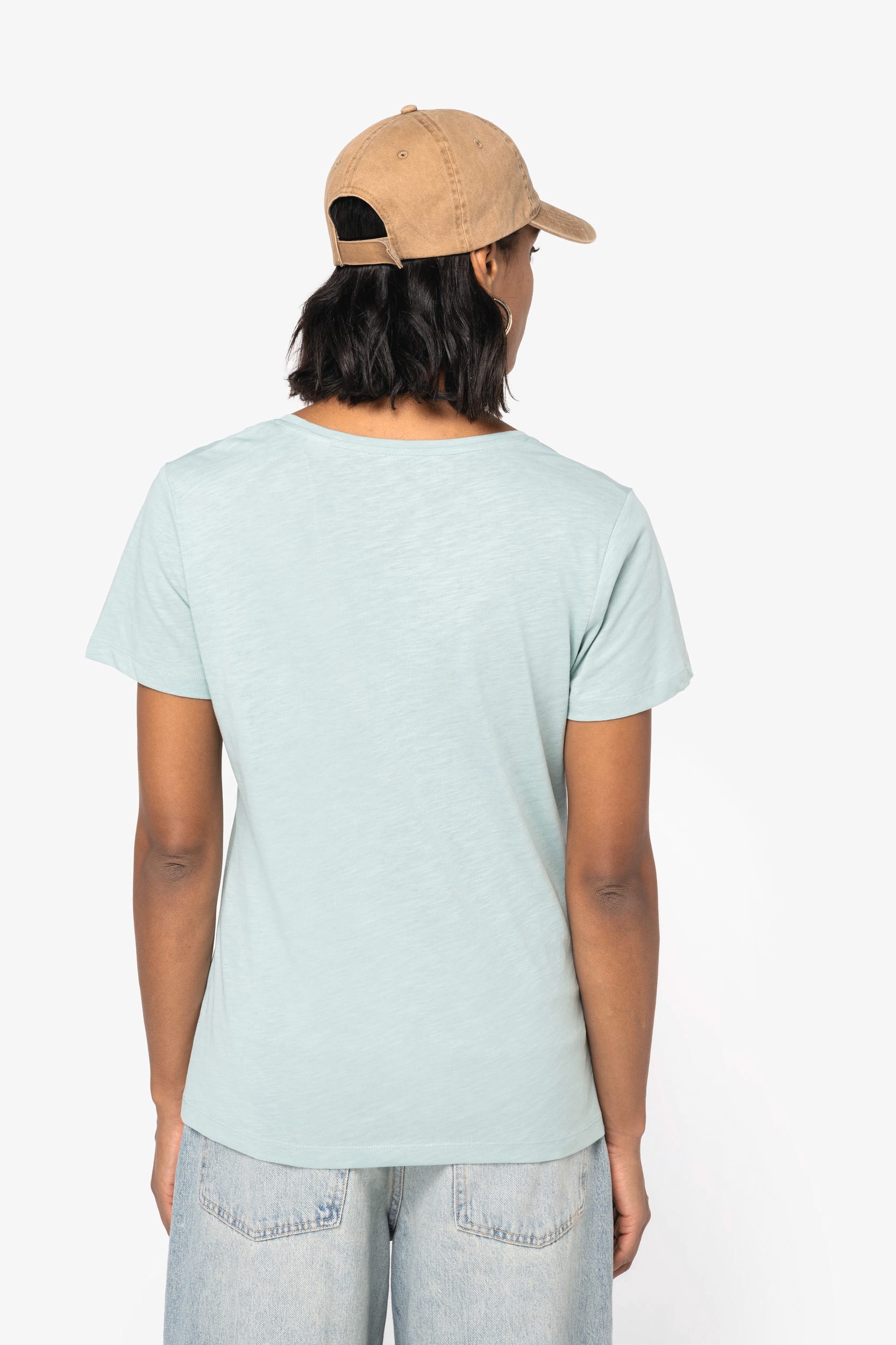 T-shirt sustentável slub de senhora