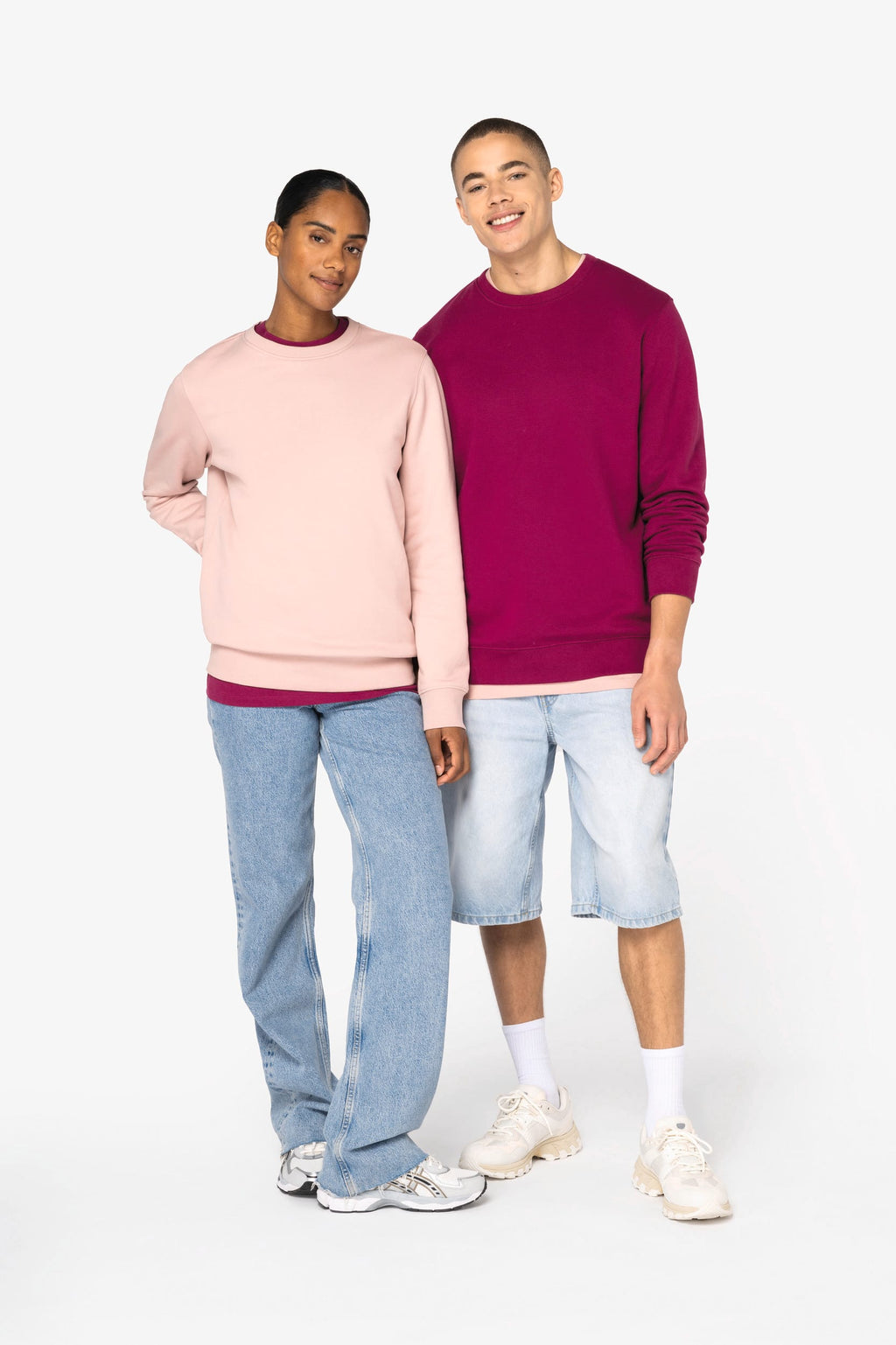 Sweatshirt sustentável decote redondo unissexo