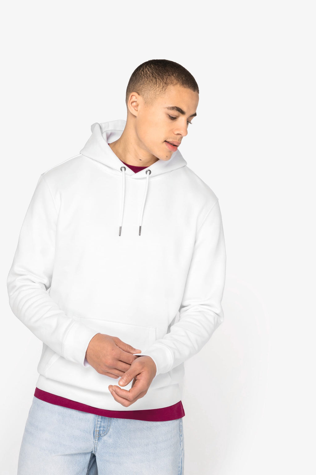 Sweatshirt sustentável com capuz unissexo