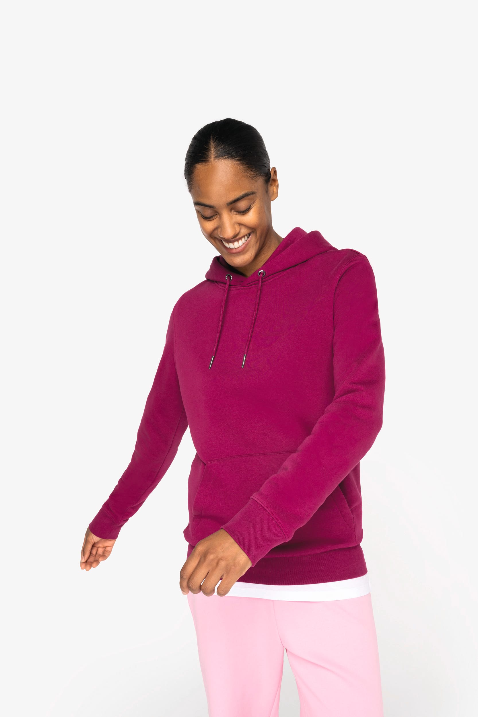 Sweatshirt sustentável com capuz unissexo