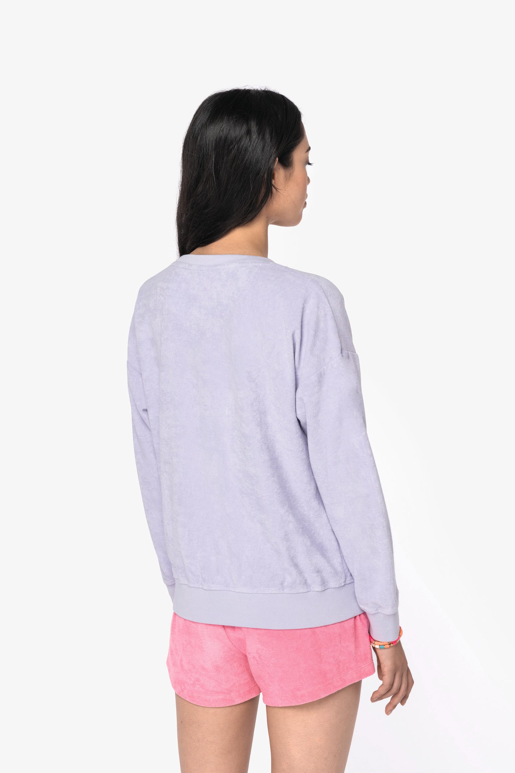 Sweatshirt sustentável em malha turca de senhora