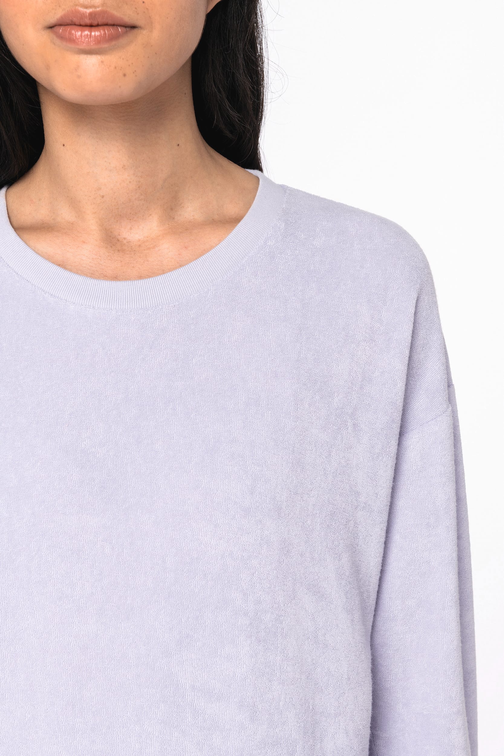 Sweatshirt sustentável em malha turca de senhora