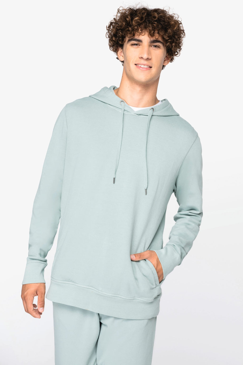 Sweatshirt sustentável com capuz French Terry unissexo