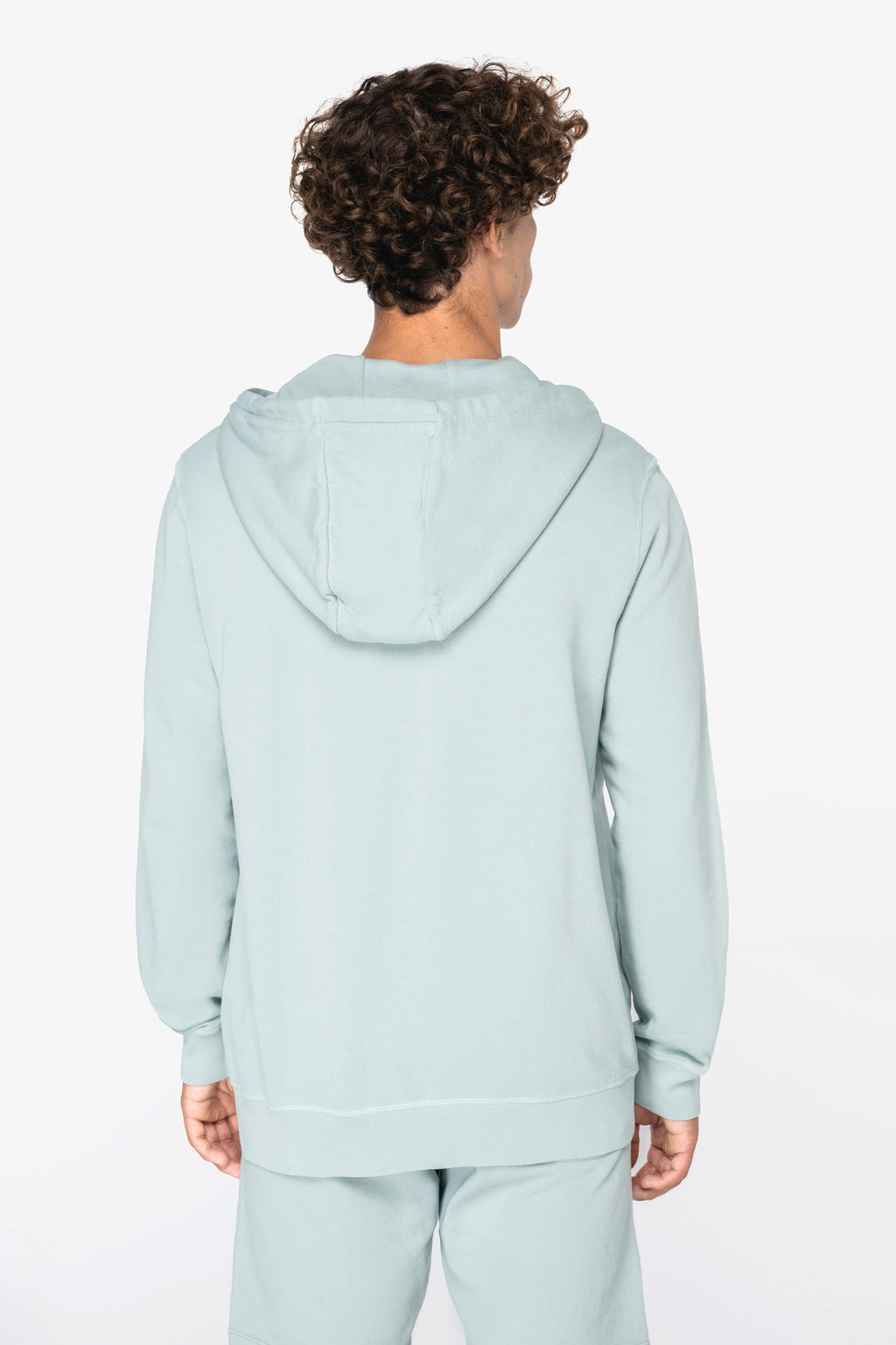 Sweatshirt sustentável com fecho e capuz French Terry unissexo