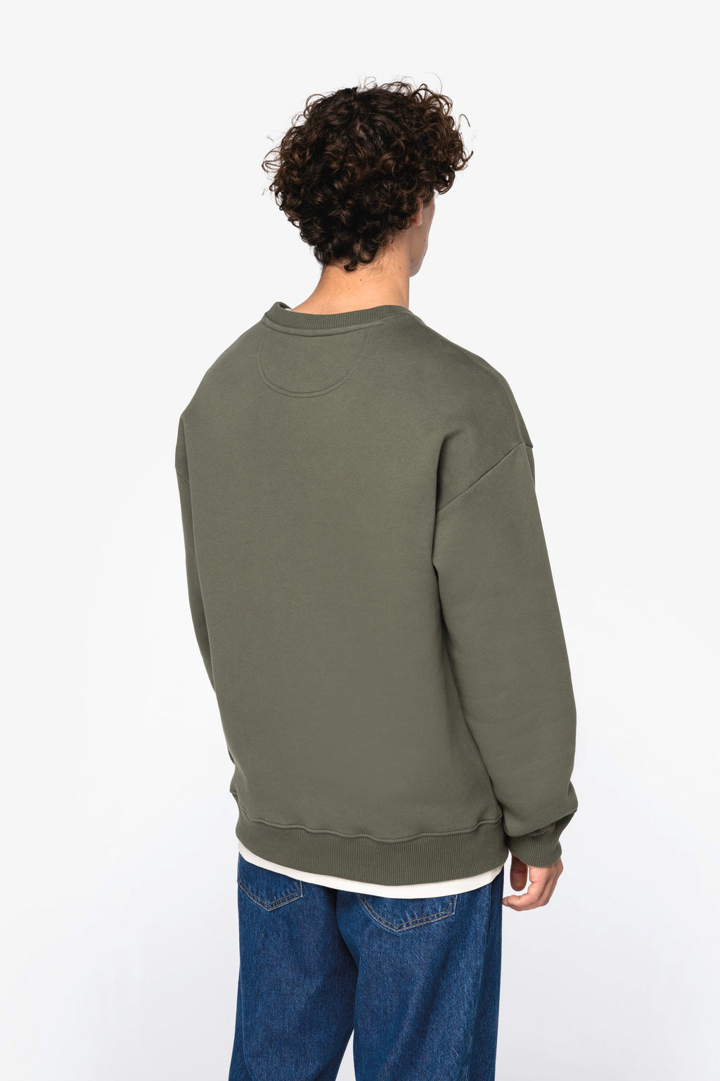 Sweatshirt sustentável decote redondo oversize unissexo