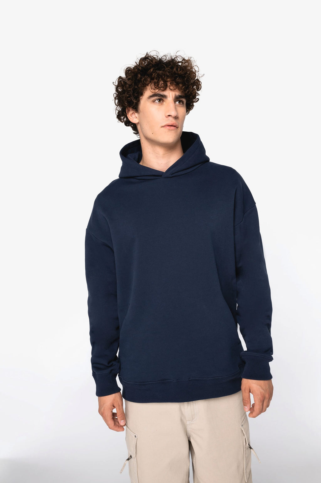 Sweatshirt sustentável com capuz oversize unissexo