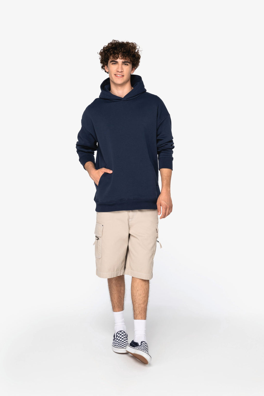 Sweatshirt sustentável com capuz oversize unissexo