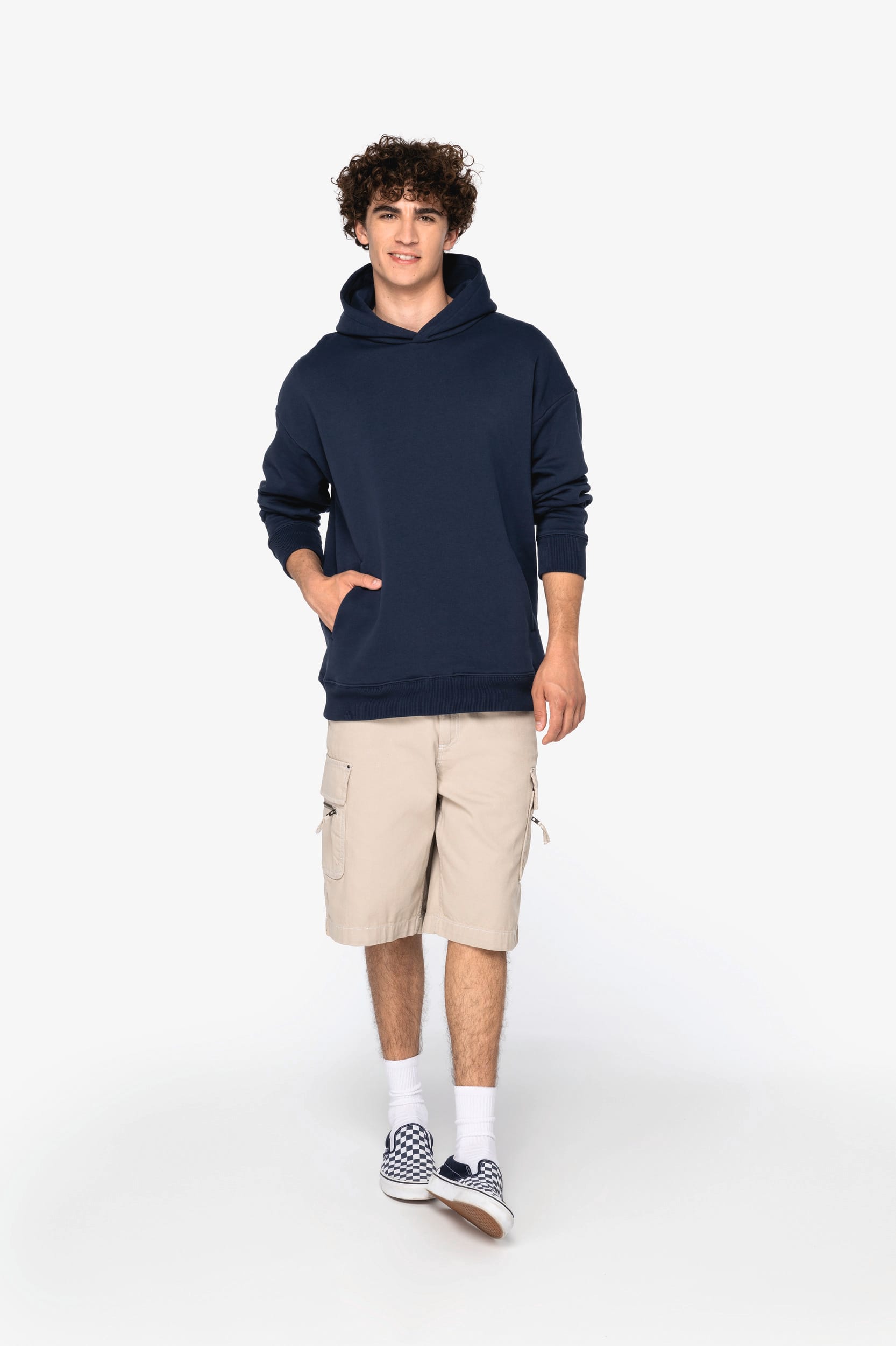 Sweatshirt sustentável com capuz oversize unissexo